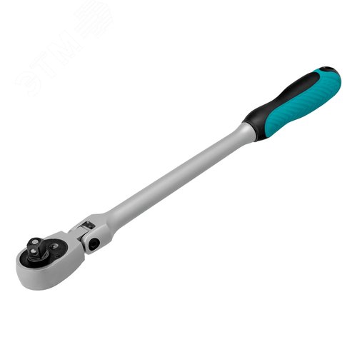 Ключ-трещотка шарнирный 3/8', СrV, 72 зуба, с быстрым сбросом, матовый хром - фото 2