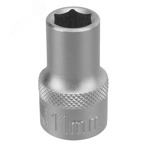 Изображение товара Головка торцевая, 11 мм, 6-гранная, CrV, под квадрат 1/2' (шт)