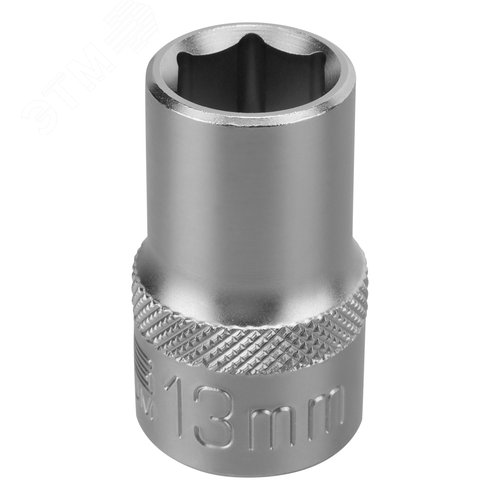 Изображение товара Головка торцевая, 13 мм, 6-гранная, CrV, под квадрат 1/2' (шт)
