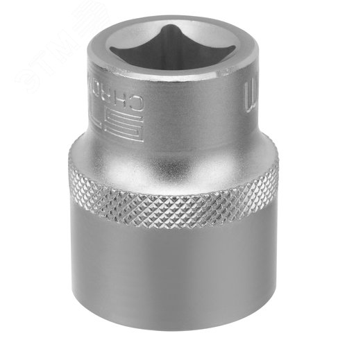 Изображение товара Головка торцевая, 22 мм, 12-гранная, CrV, под квадрат 1/2', хромированная (шт)