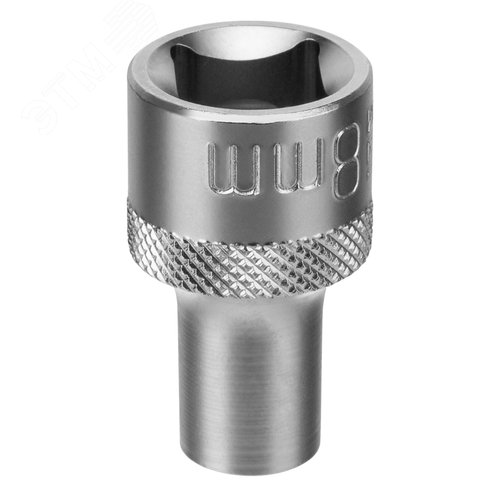 Изображение товара Головка торцевая, 8 мм, 12-гранная, CrV, под квадрат 1/2', хромированная (шт)
