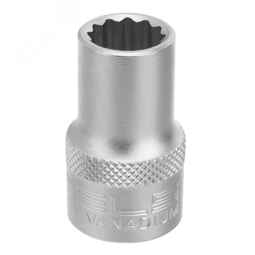 Изображение товара Головка торцевая, 12 мм, 12-гранная, CrV, под квадрат 1/2', хромированная (шт)