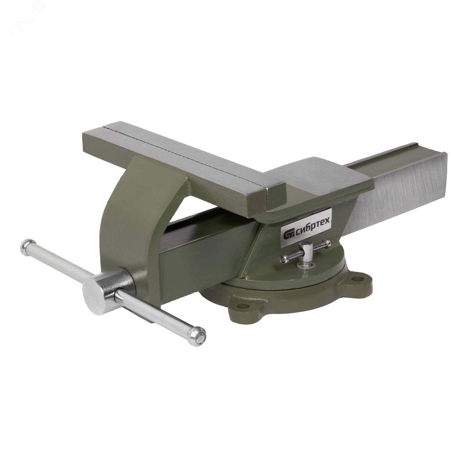 Изображение товара Слесарные тиски стальные 200 мм поворотные Сибртех 18621