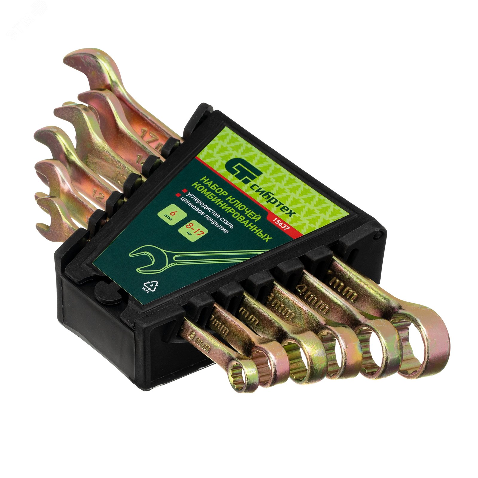 Изображение товара Набор ключей комбинированных 8-17 мм. 6 шт. (шт)