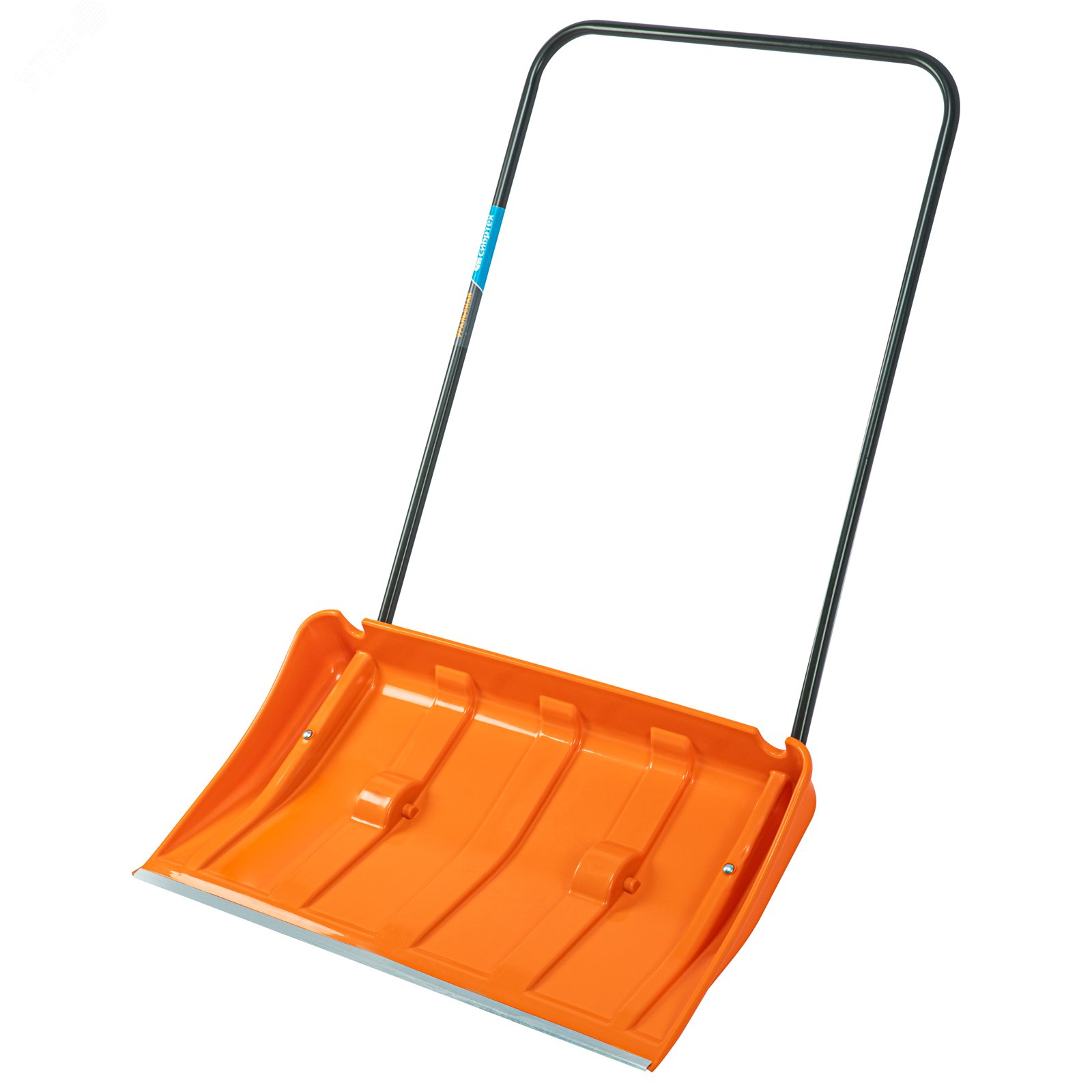 Изображение товара Движок для уборки снега пластиковый с стальной рукояткой 795х435х1280 мм