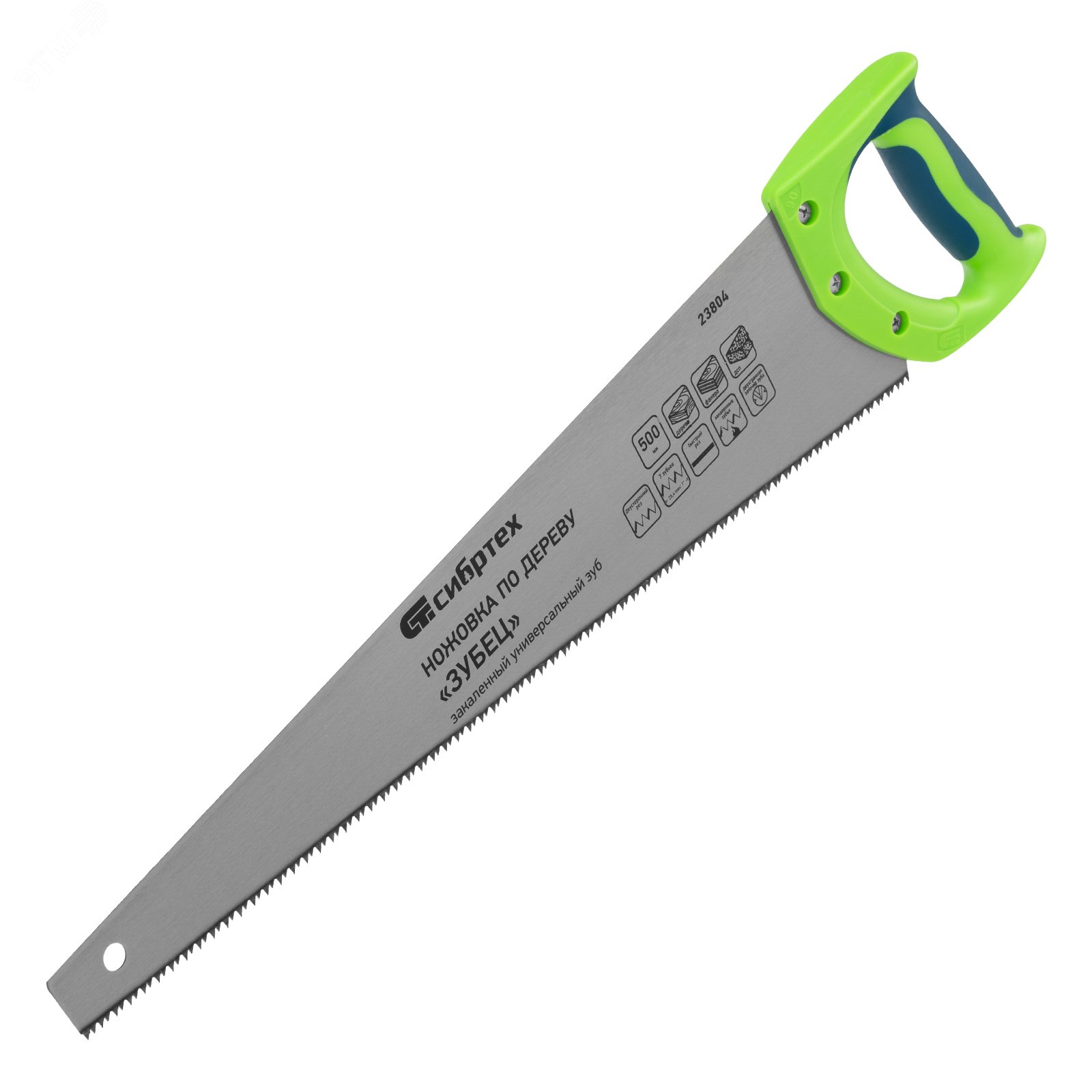 Изображение товара Ножовка по дереву Зубец 500 мм 7 TPI калёные зубья 2D заточка