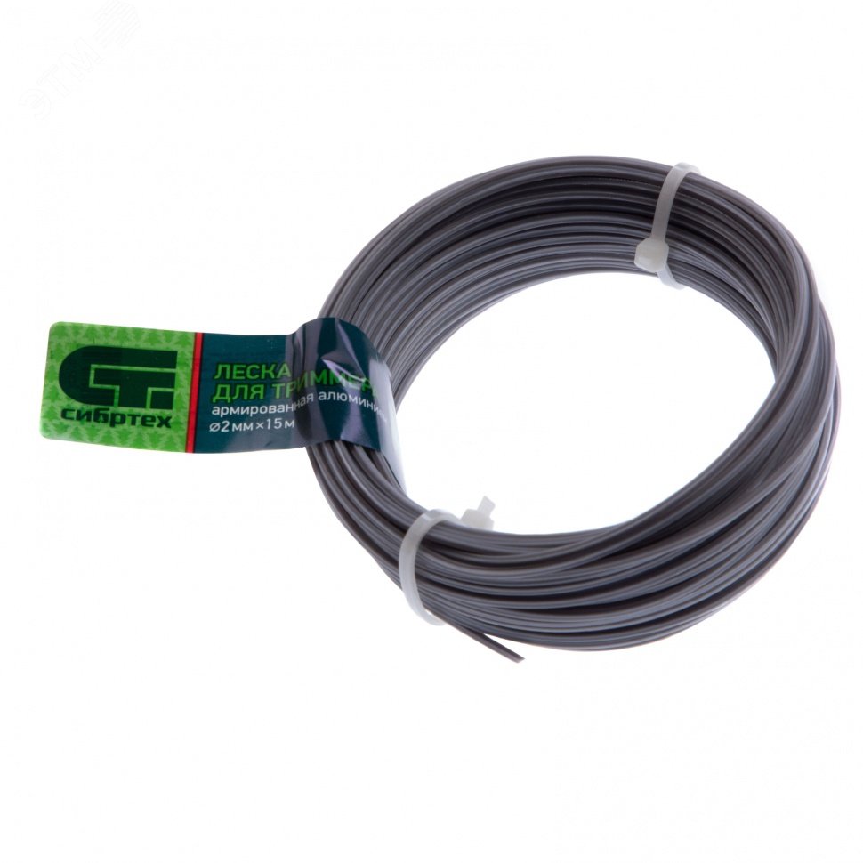 Изображение товара Леска для триммера звезда, армир. алюминием, 2,0 мм х 15 м, Россия (шт)