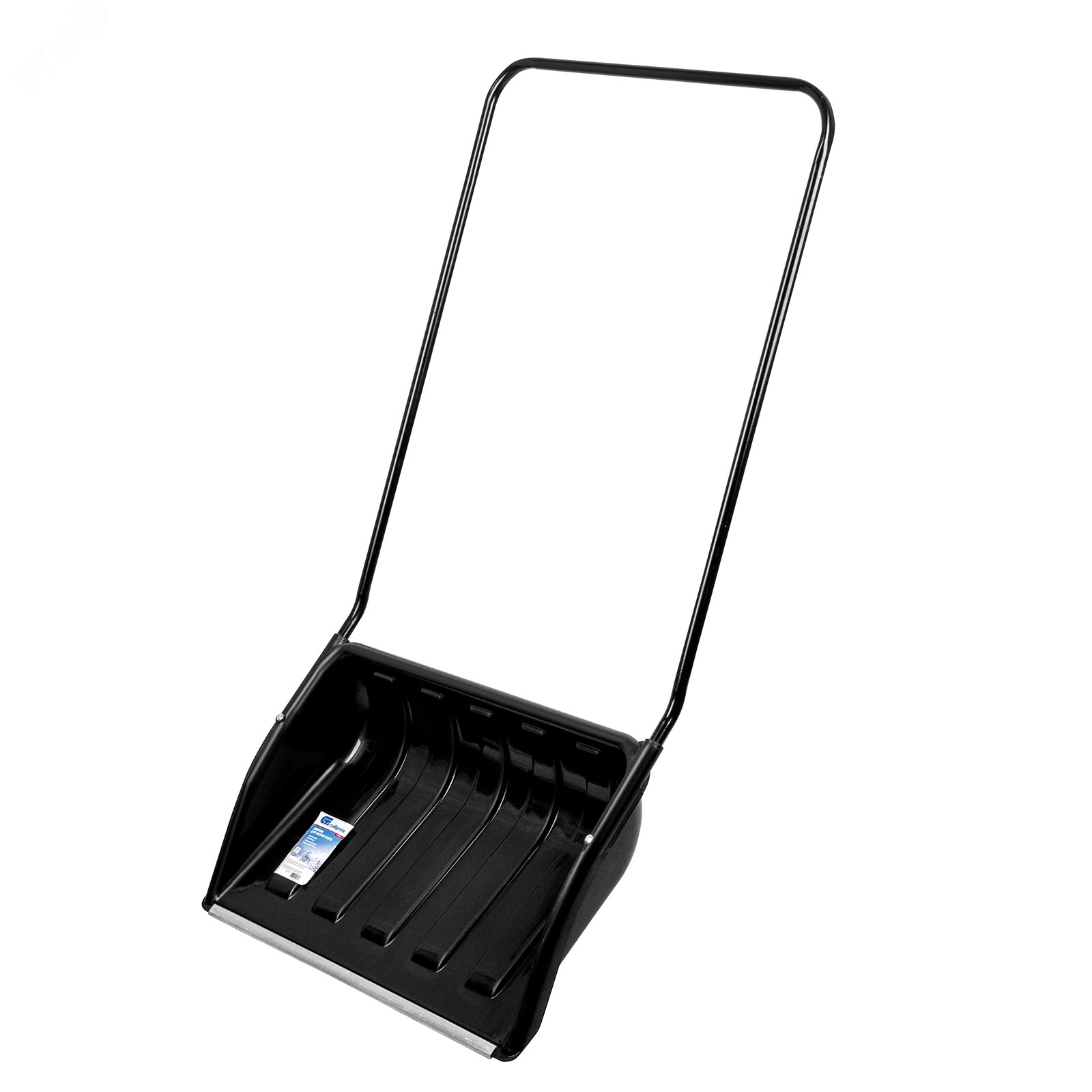 Изображение товара Движок для уборки снега пластиковый 690х470х1420 мм стальная рукоятка Россия