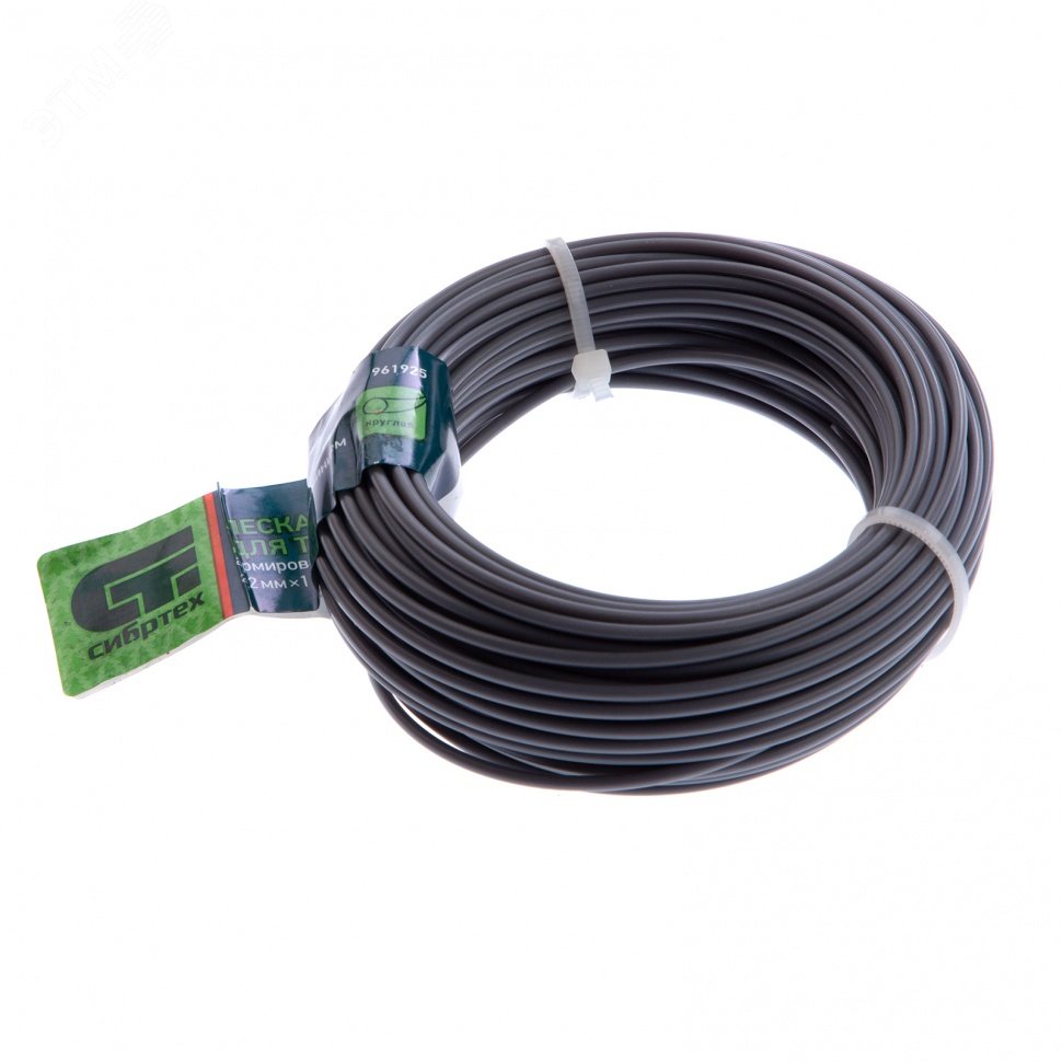 Изображение товара Леска для триммера круглая, армир. алюминием, 2,0 мм х 15 м, Россия (шт)