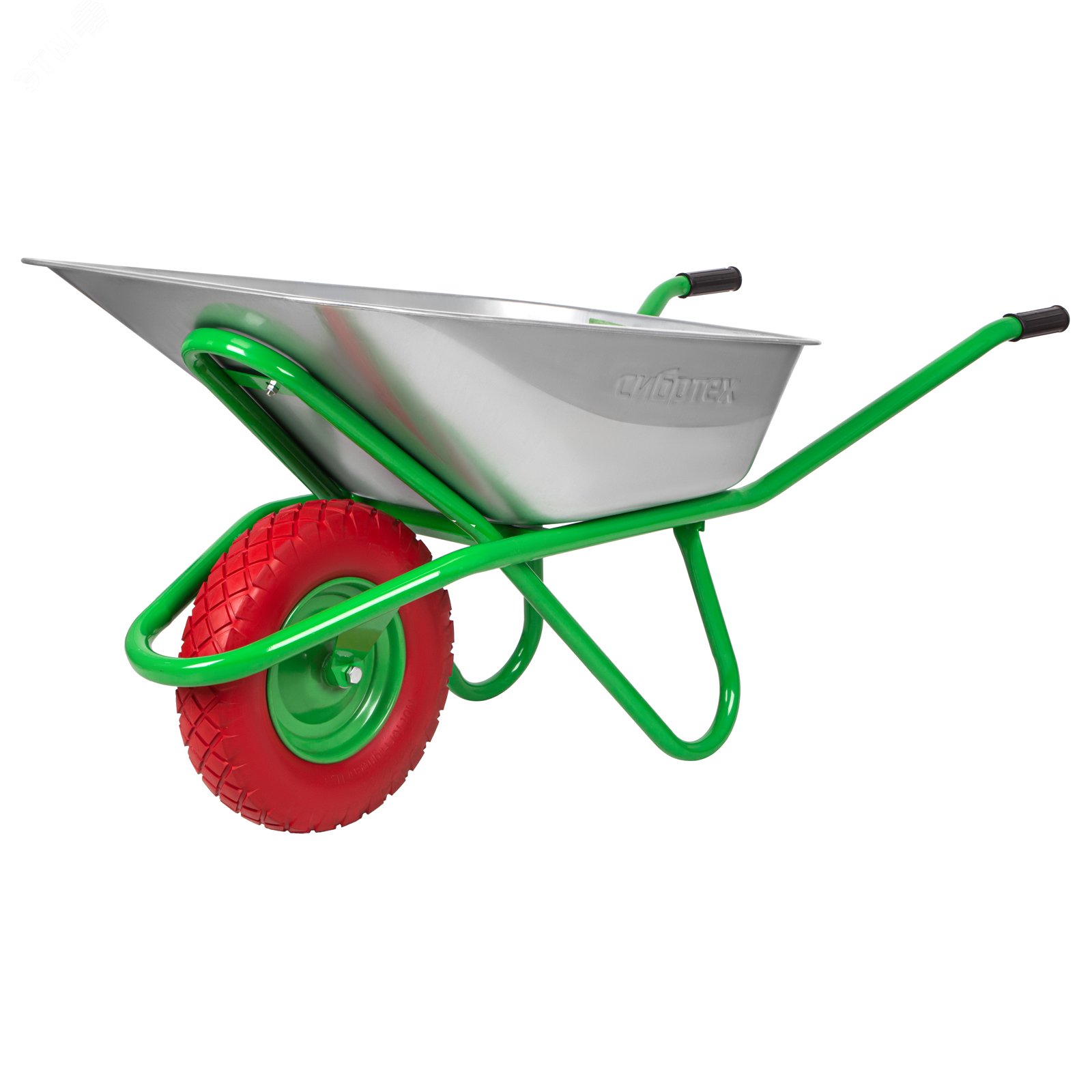 Изображение товара Тачка садово-строительная с PU колесом, грузоподъемность 180 кг, объем 90 л (шт)