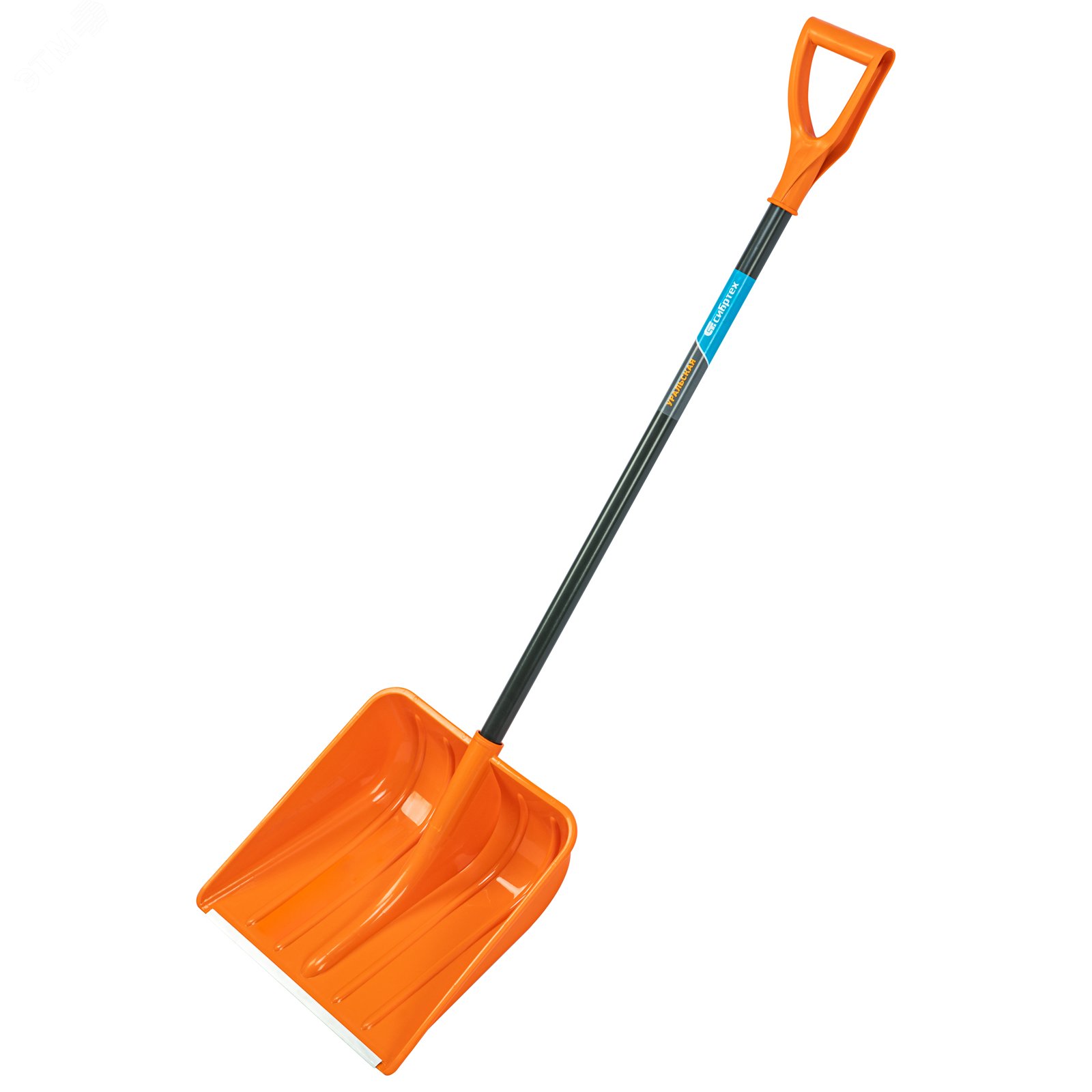 Изображение товара Лопата для уборки снега пластиковая 400х405 мм стальной черенок усиленная