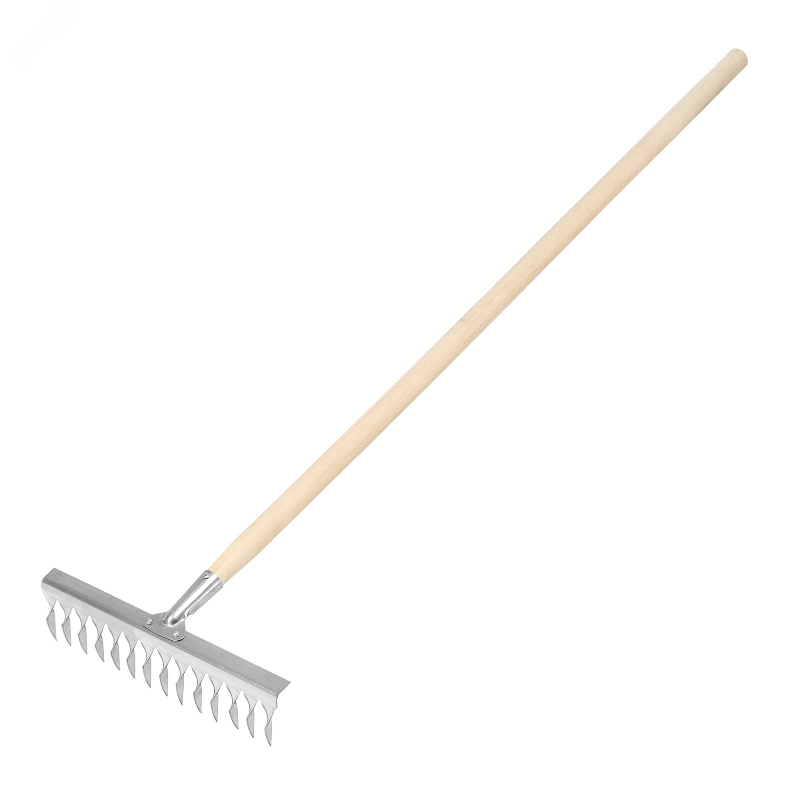 Изображение товара Грабли СИБРТЕХ 61760 из нержавеющей стали, 1300 мм, 14 витых зубьев