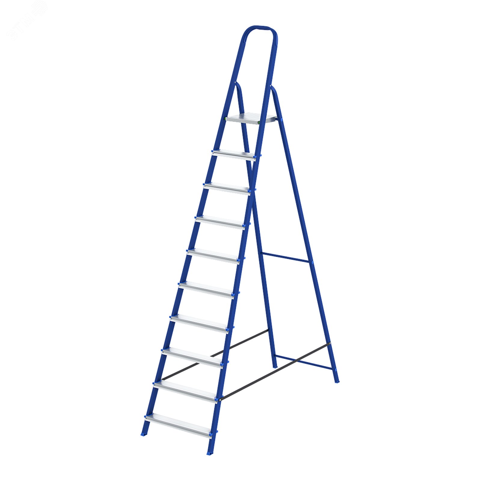 Изображение товара Стремянка, 10 ступеней, стальной профиль, алюминиевые ступени, Россия (шт)