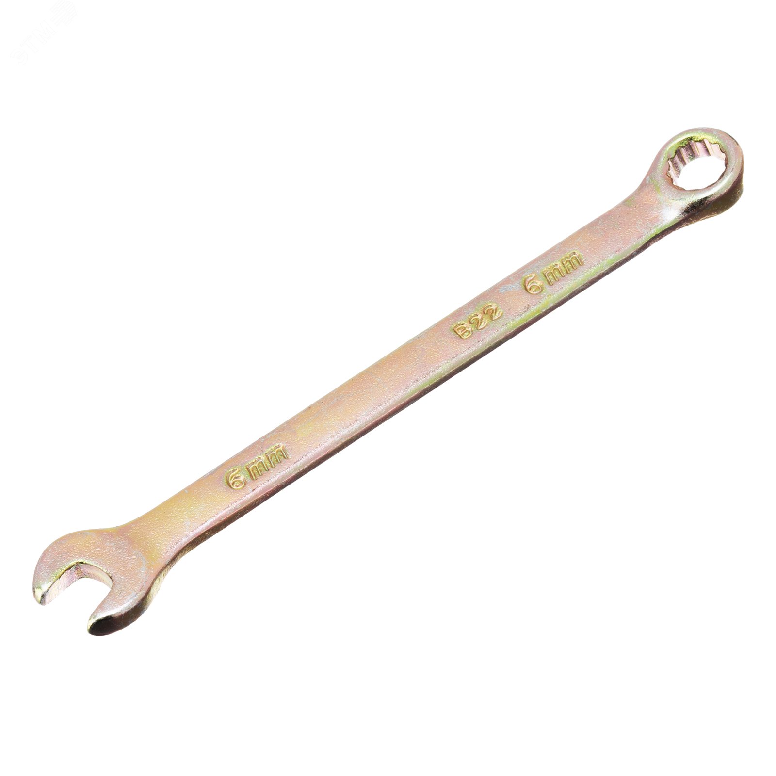 Изображение товара Ключ комбинированный, 6 мм, желтый цинк (шт)