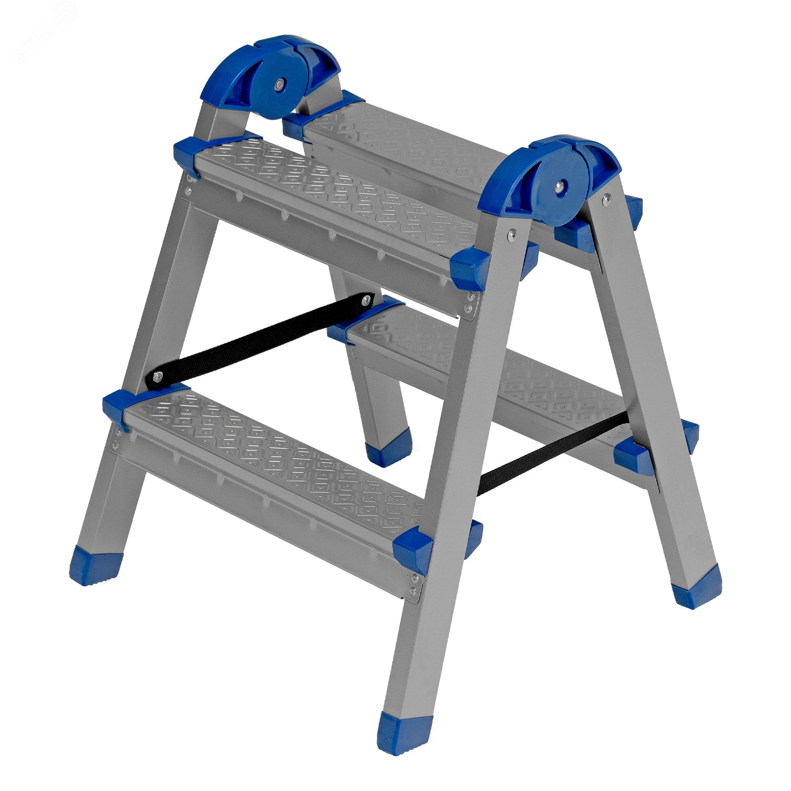 Изображение товара Стремянка двухсторонняя СИБРТЕХ 97982 с профильной сталью и 2 ступенями