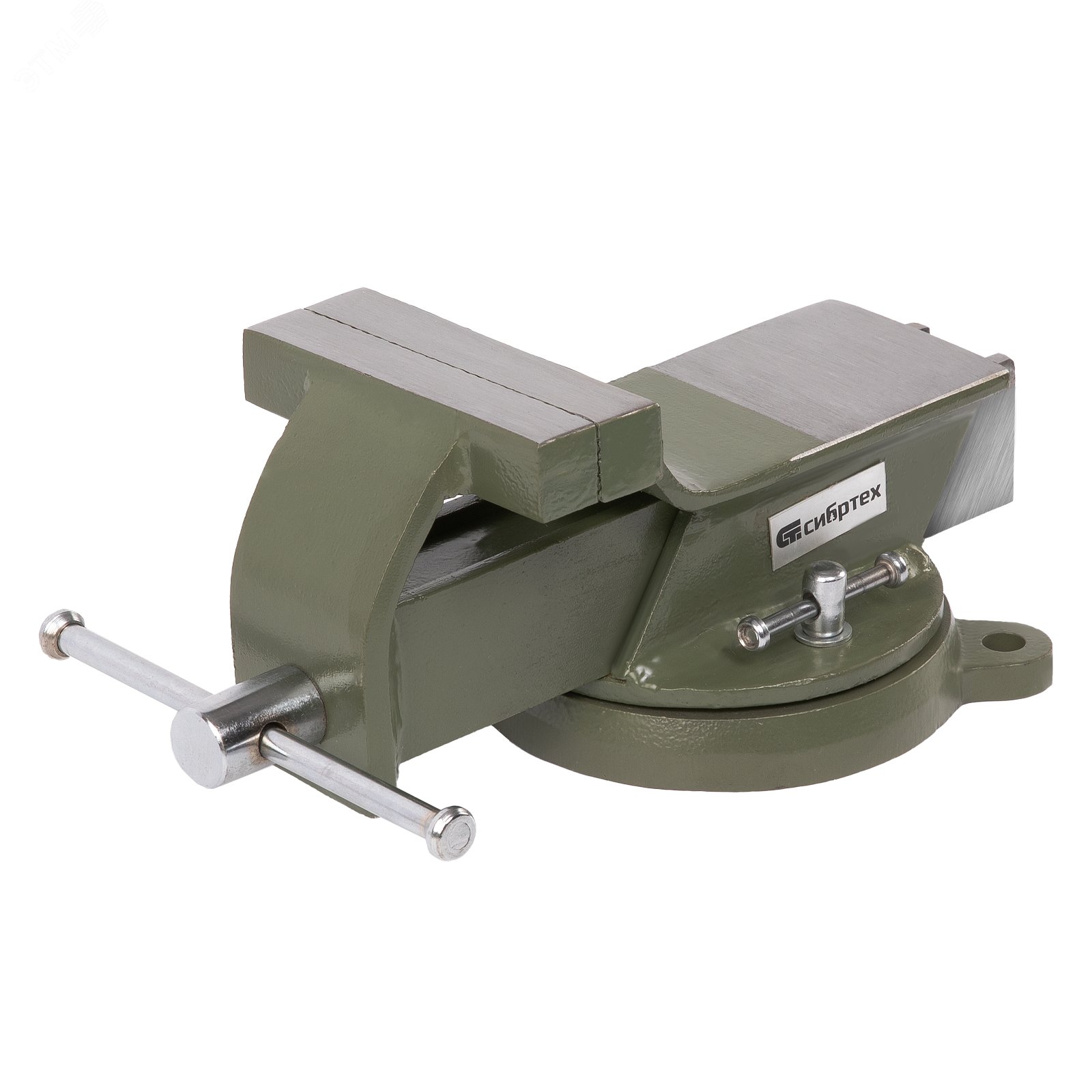 Изображение товара Слесарные тиски 100 мм стальные поворотные Сибртех 18618