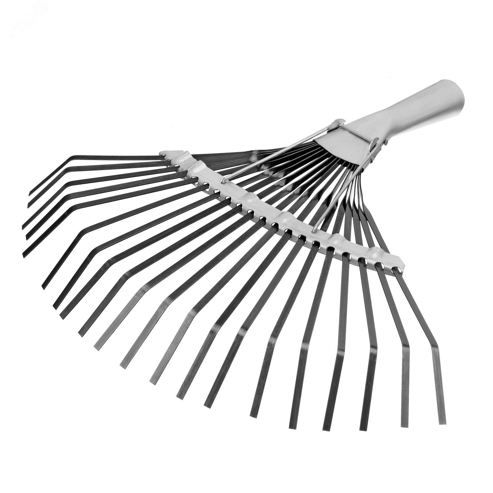 Изображение товара Веерные стальные грабли Сибртех 61778 385 мм 20 зубьев без черенка