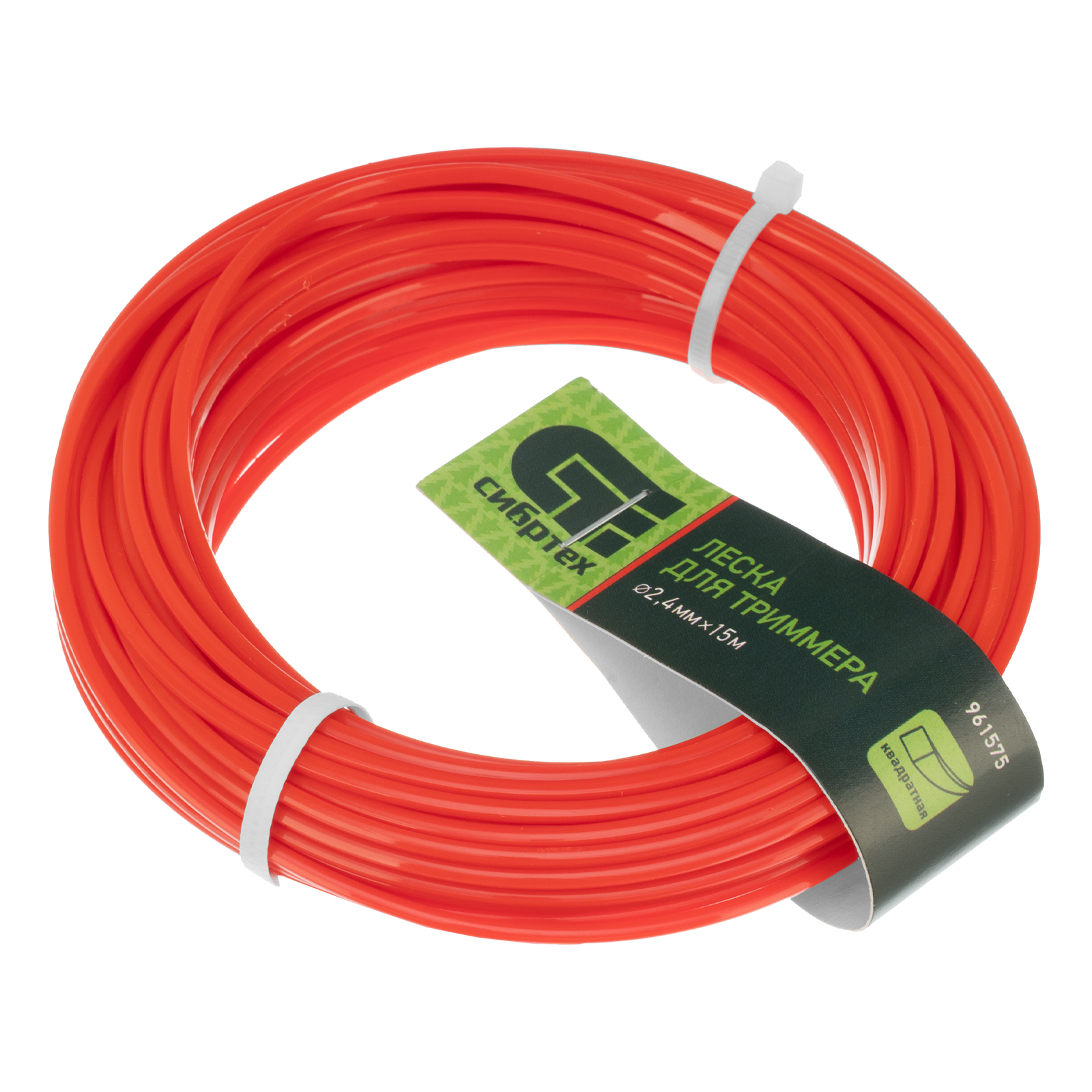 Леска для триммера квадратная, 2,4 мм х 15 м, Россия