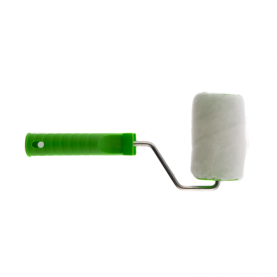 Валик 'ИСКУССТВЕННЫЙ МЕХ' с ручкой, 100 мм, ворс 15 мм, D 48 мм, D руч. - 6 мм, полиэстер