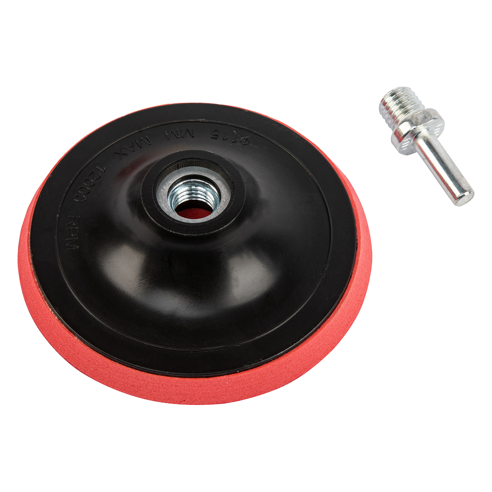 Насадка для дрели и УШМ с липучкой, 115 мм, с адаптером c М14 на d9