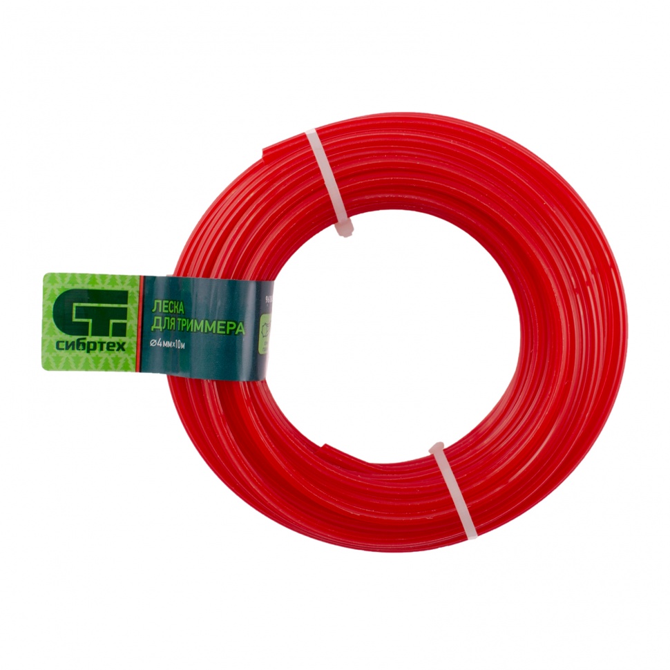 Леска для триммера семь граней, 4,0 мм х 10 м, Россия