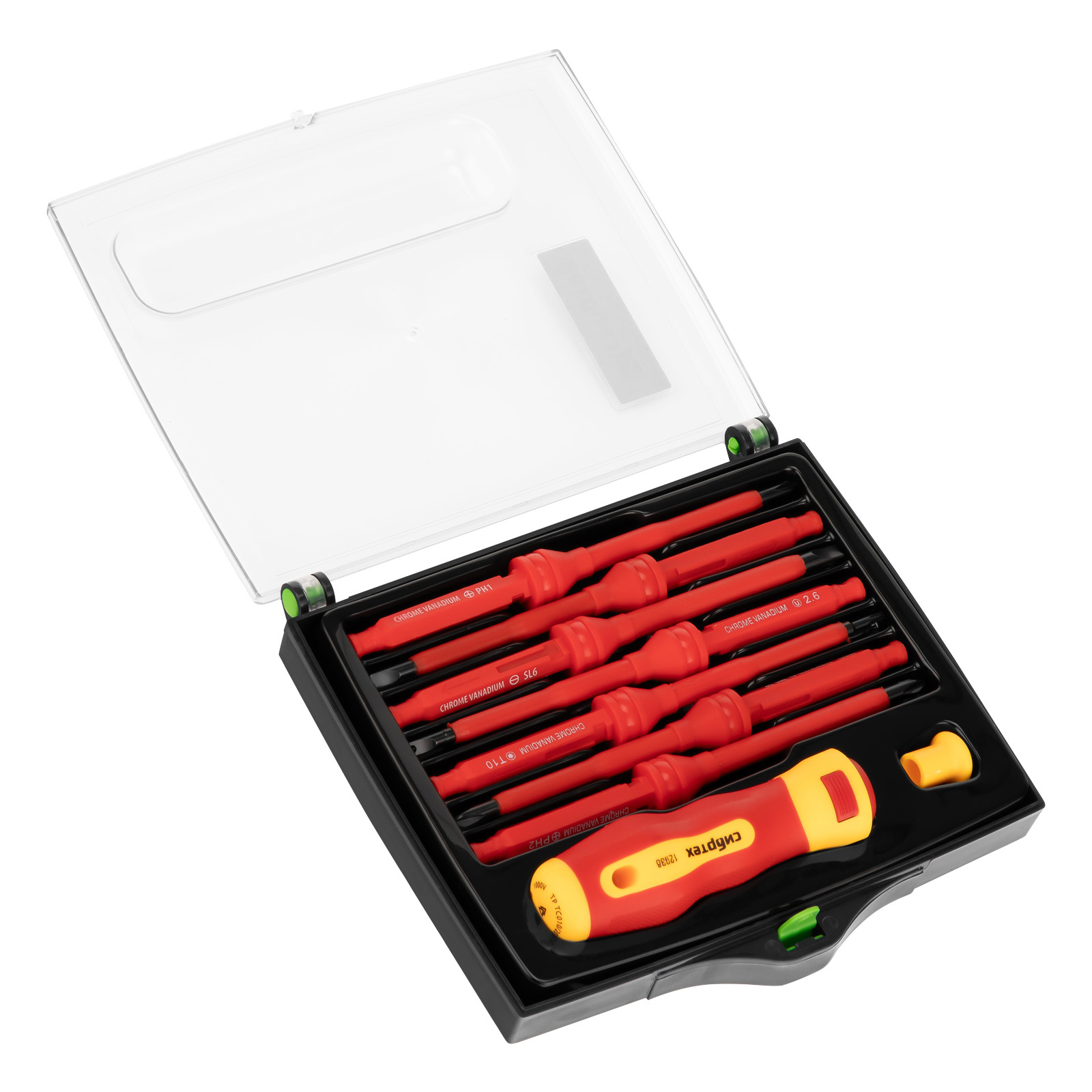 Отвертка диэлектр. до 1000 В, 9 пред. 7 жал, PH + SL + Torx + SP + TW, CrV, 2к рукоятка