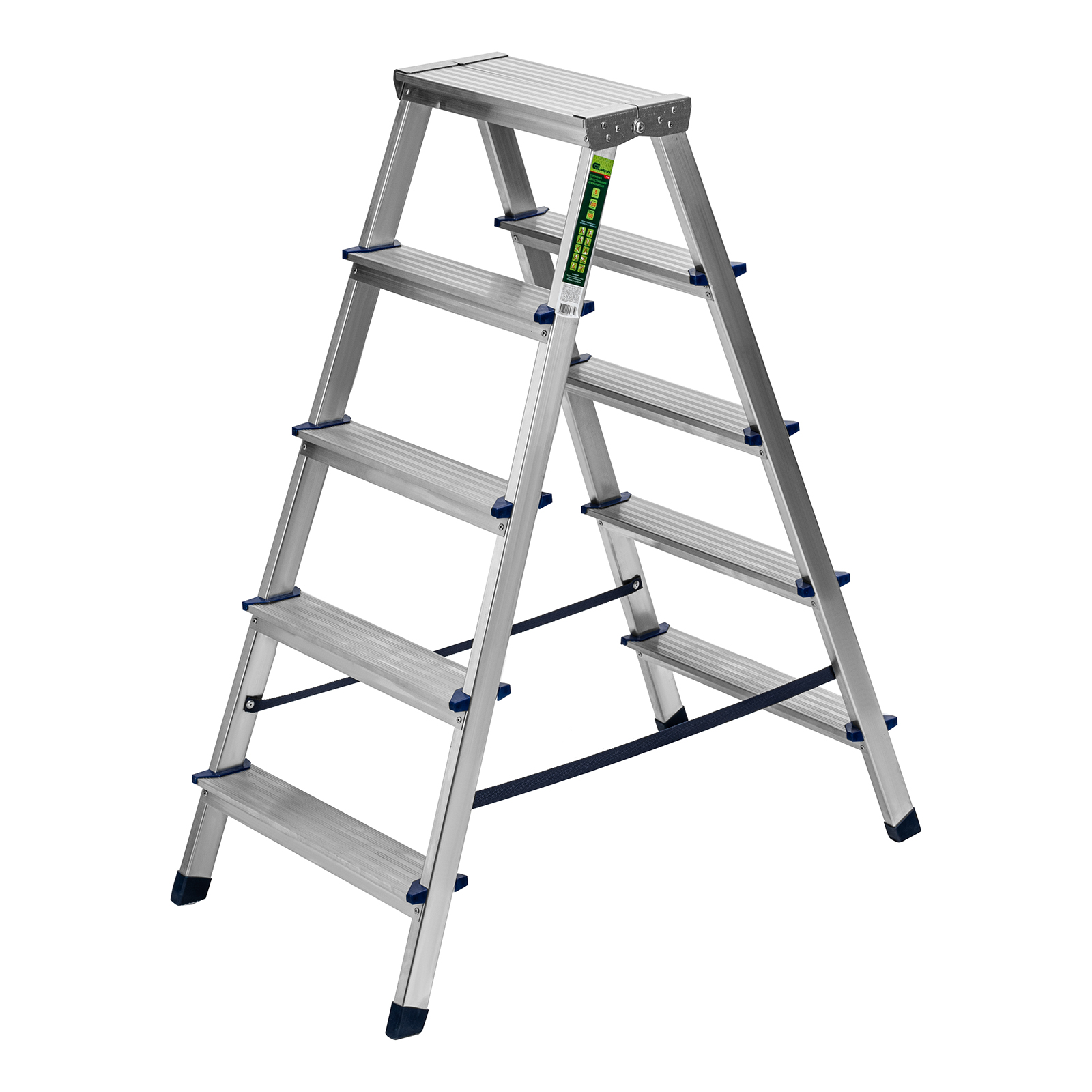 Стремянка двусторонняя 5ст., алюминиевая, Россия