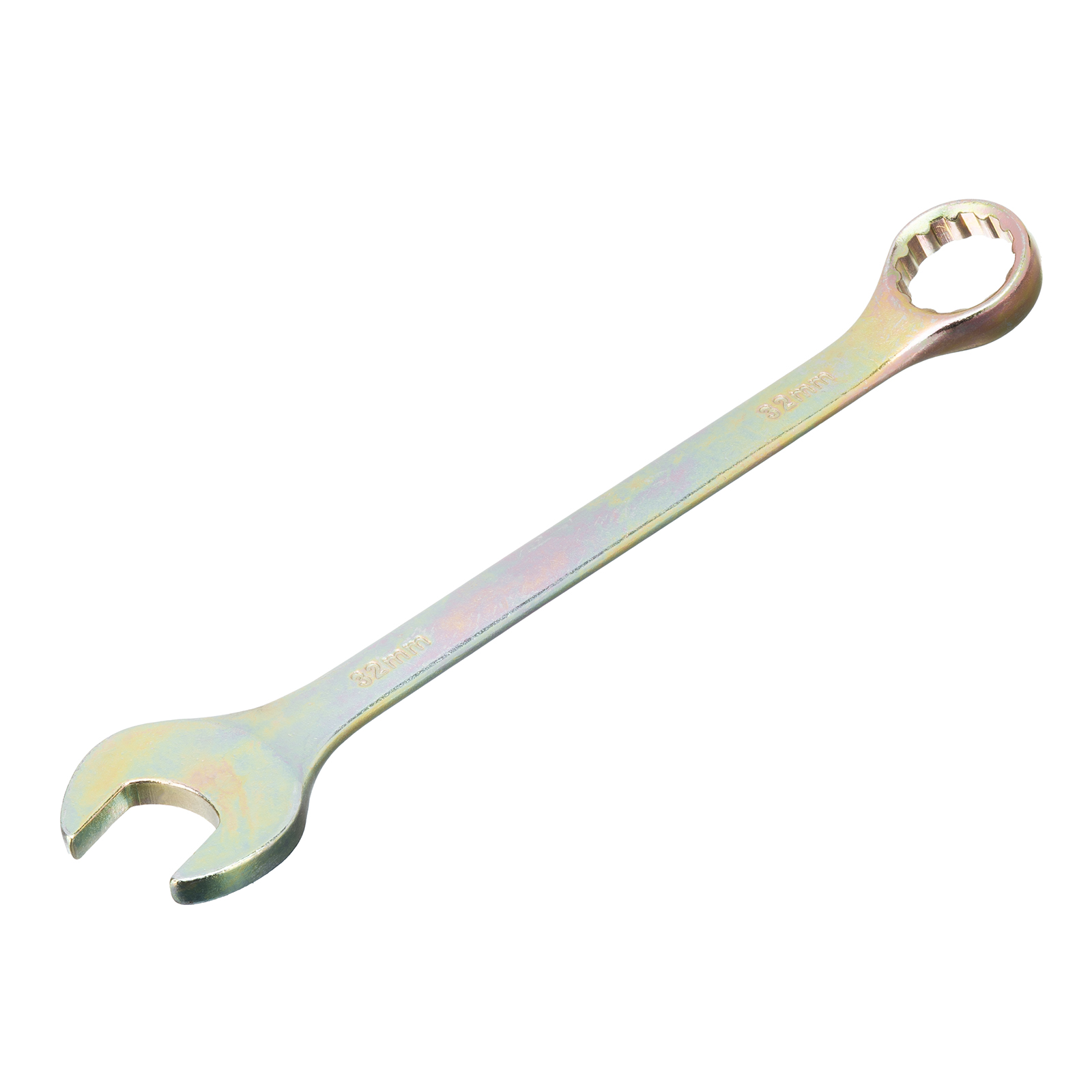 Ключ комбинированный, 32 мм, желтый цинк