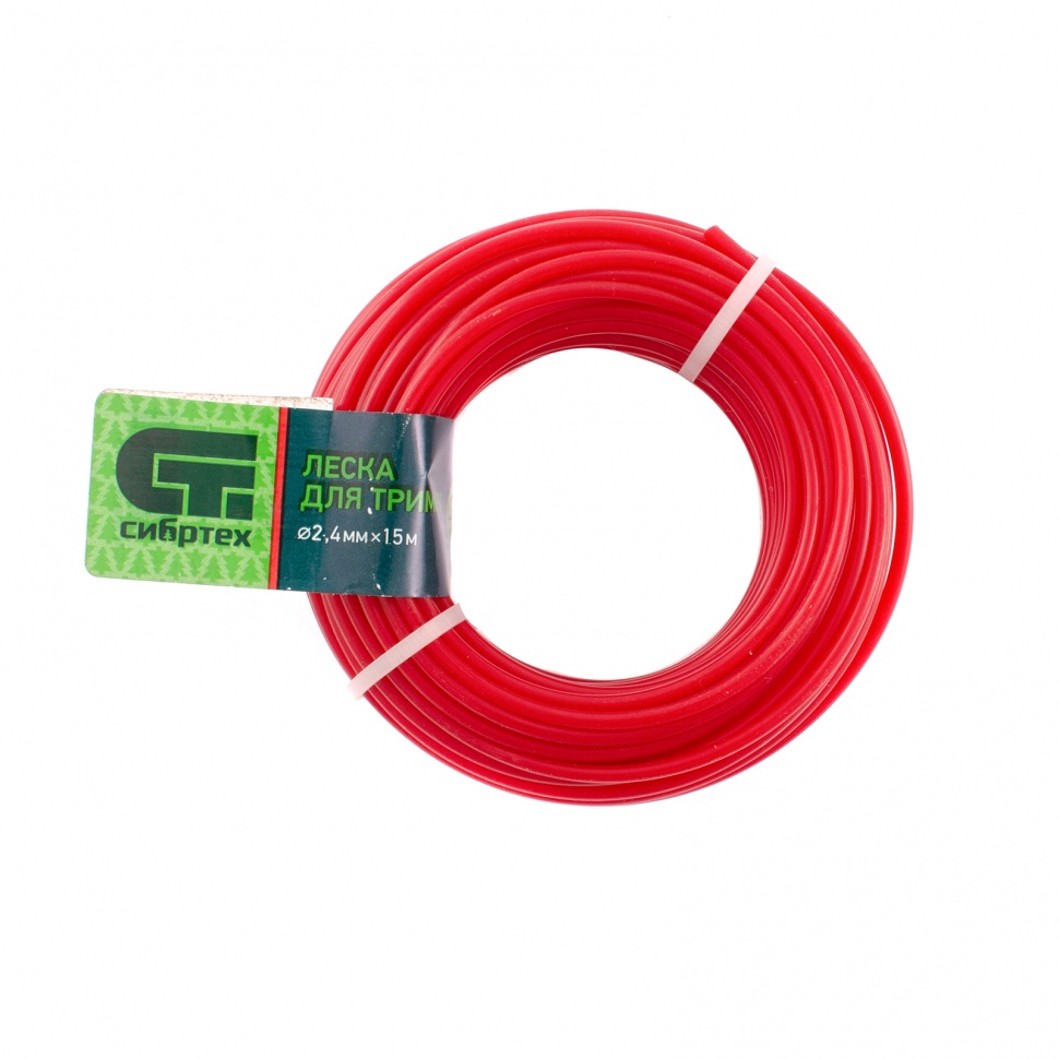 Леска для триммера круглая, 2,4 мм х 15 м, Россия