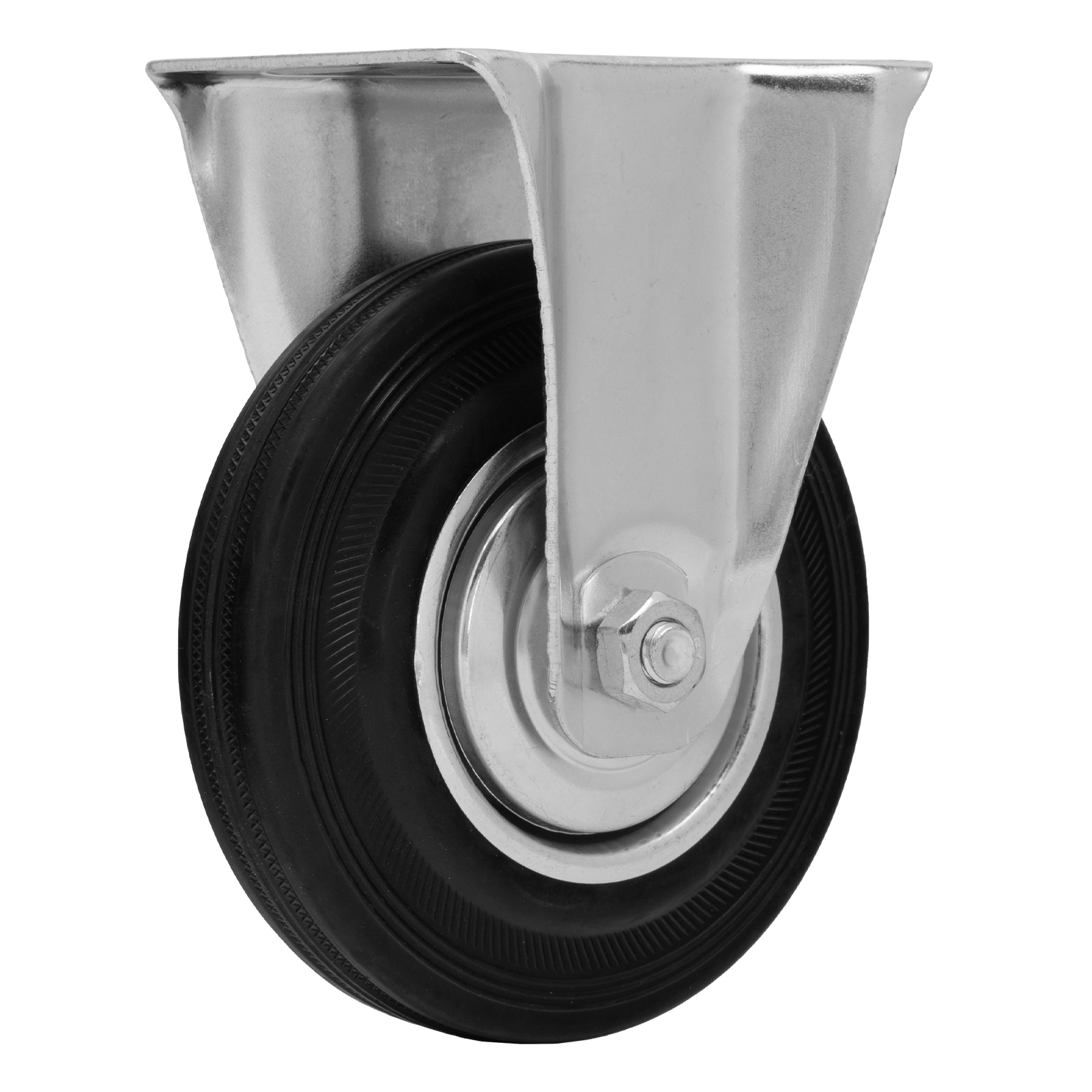 Колесо  неповоротное, диаметр 125 мм, крепление платформенное