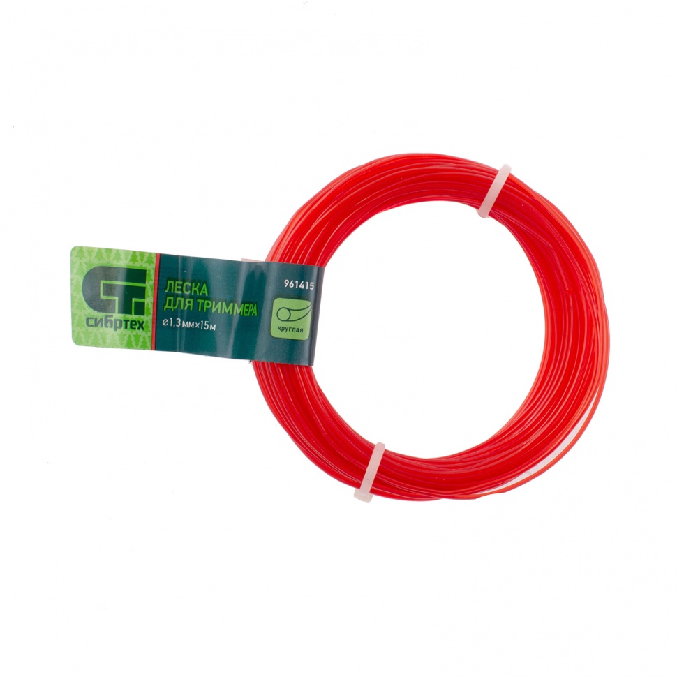 Леска для триммера круглая, 1,3 мм х 15 м, Россия