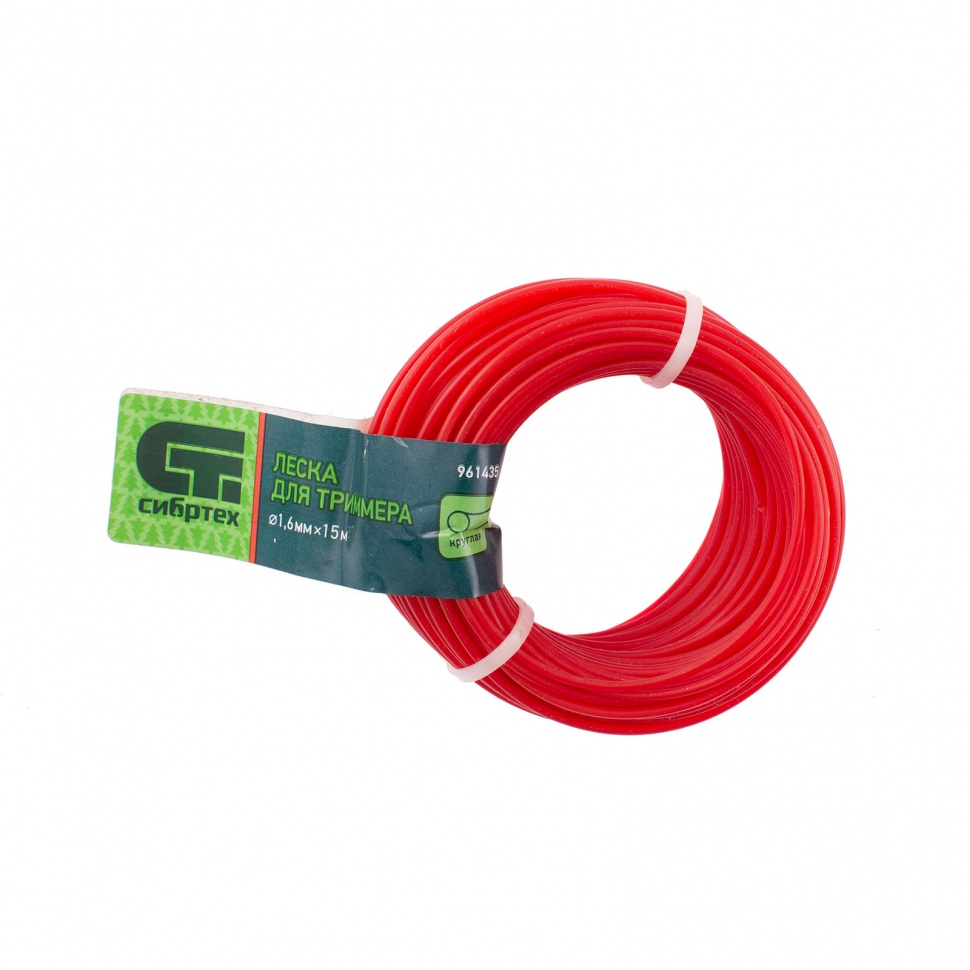 Леска для триммера круглая, 1,6 мм х 15 м, Россия