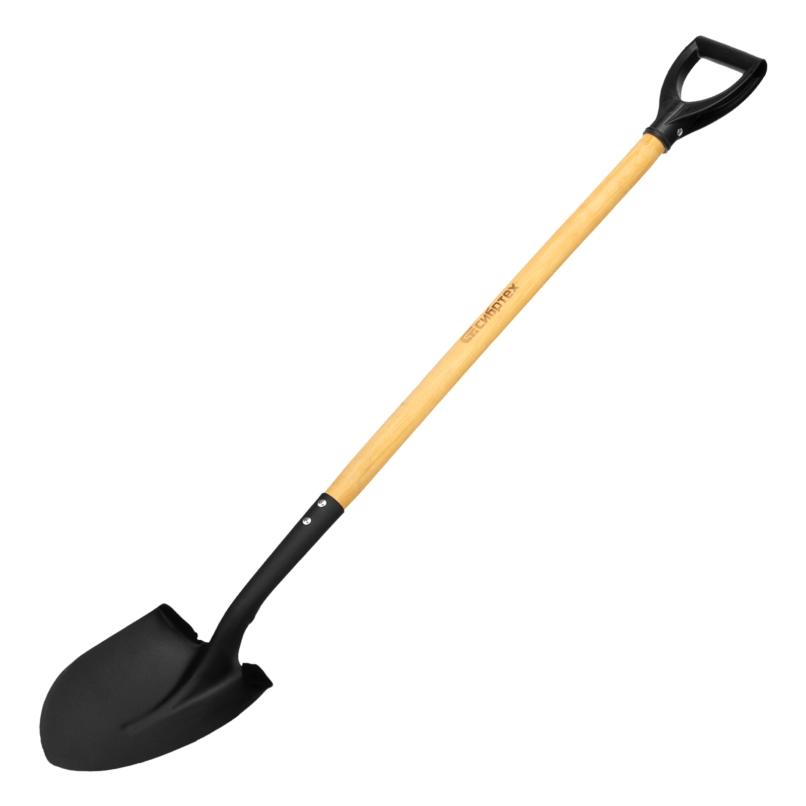 Лопата для сыпучих грузов, 215х285х1325 мм, деревянный черенок с пропиткой, Россия