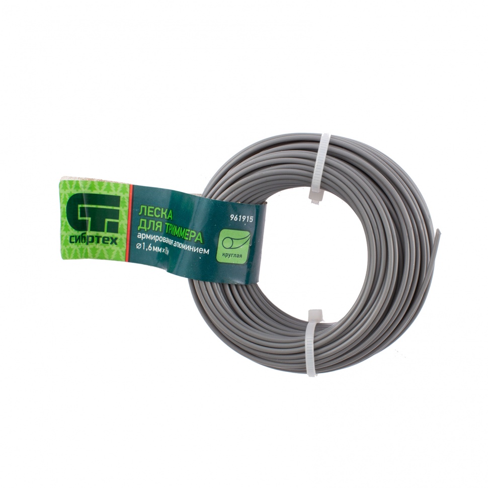 Леска для триммера круглая, армир. алюминием, 1,6 мм х 15 м, Россия