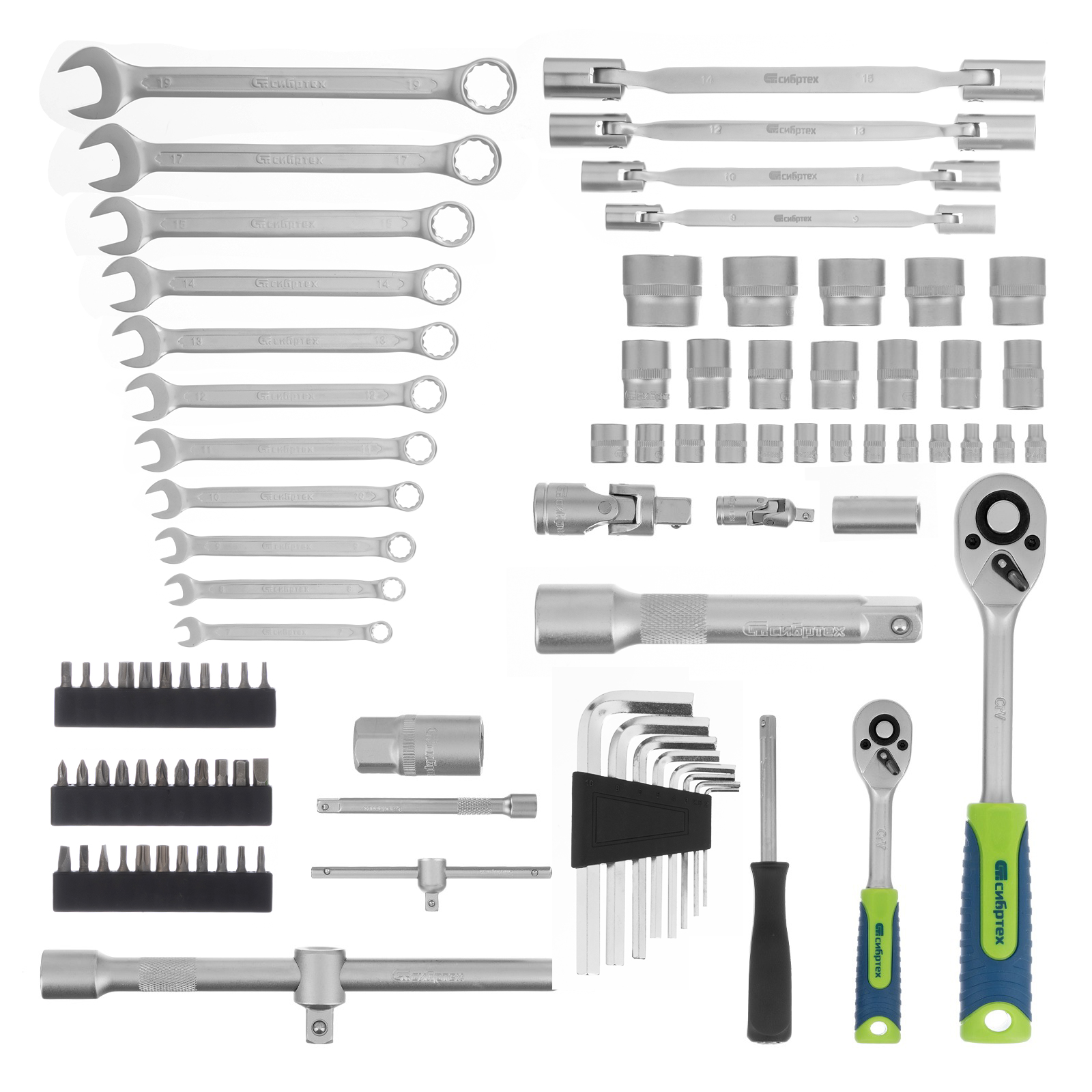 Набор инструментов, 1/2', 1/4', пластиковый кейс 89 предметов