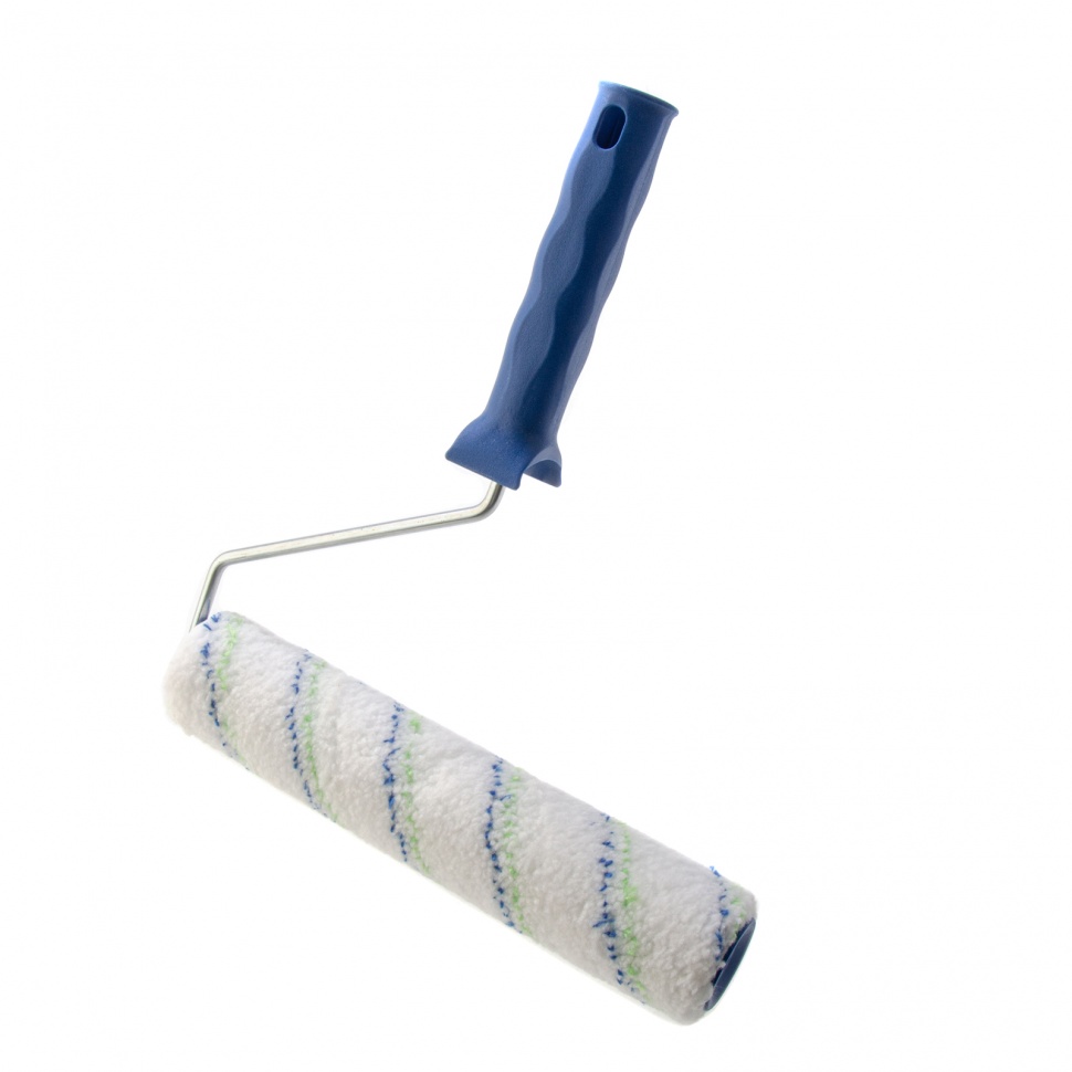 Валик 'Водные краски', 250 мм, ворс 12мм, D - 36 мм, D ручки - 6 мм, полиэстер