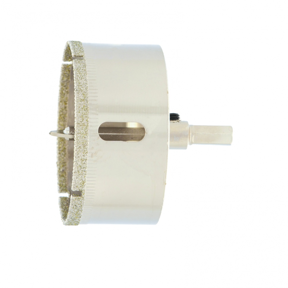 Сверло по керамической плитке и стеклу, 60 х 55 мм, 6 гр.хв-к, с центр. сверлом