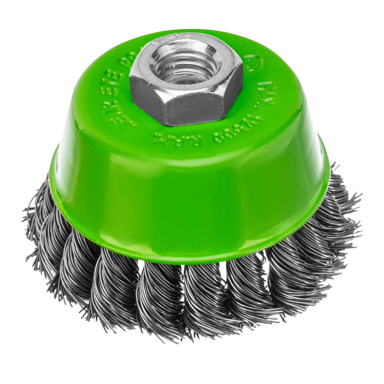 Щетка для УШМ, 75 мм, М14, Чашка, крученая проволока 0,5 мм