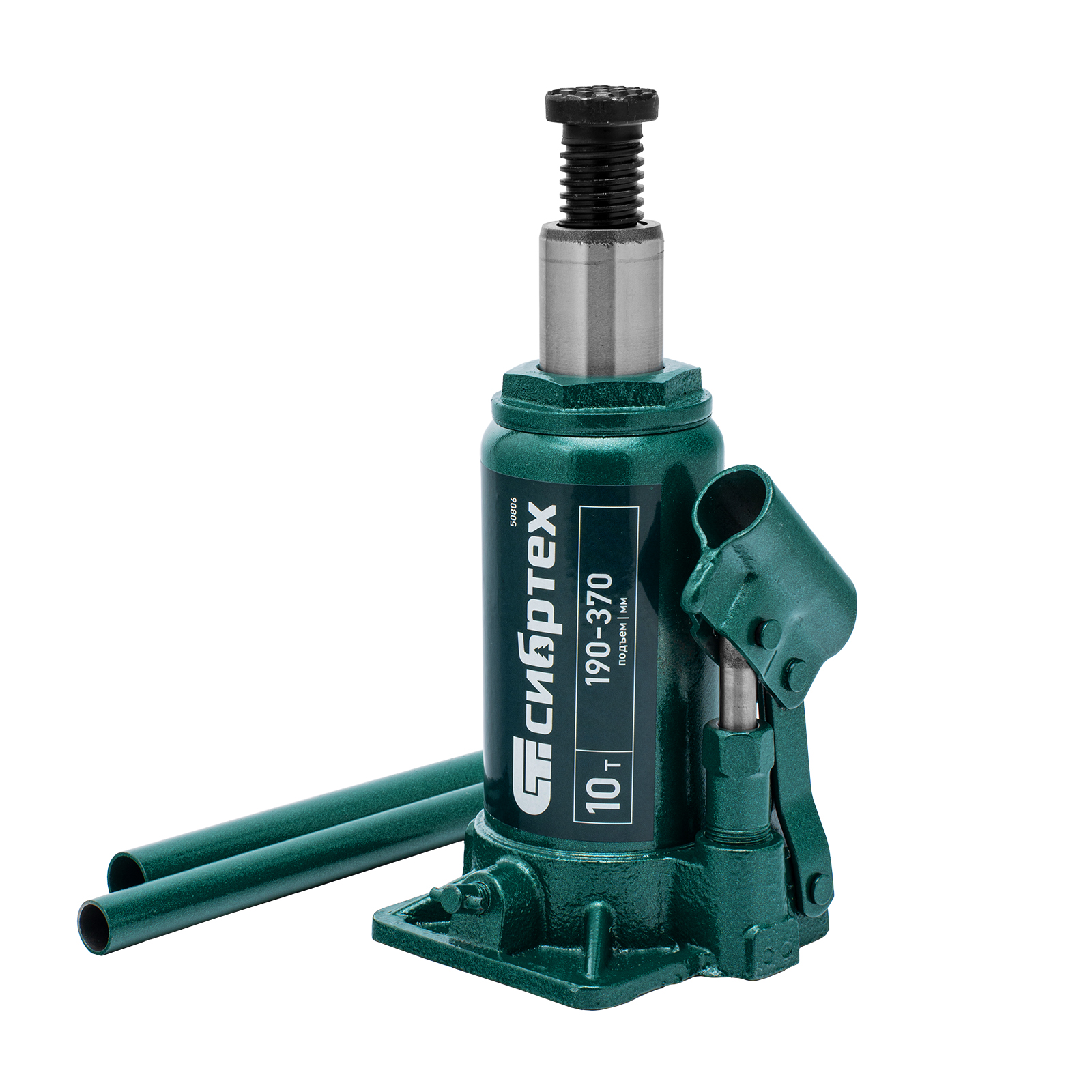 Домкрат гидравлический бутылочный, 10 т, 190-370 мм