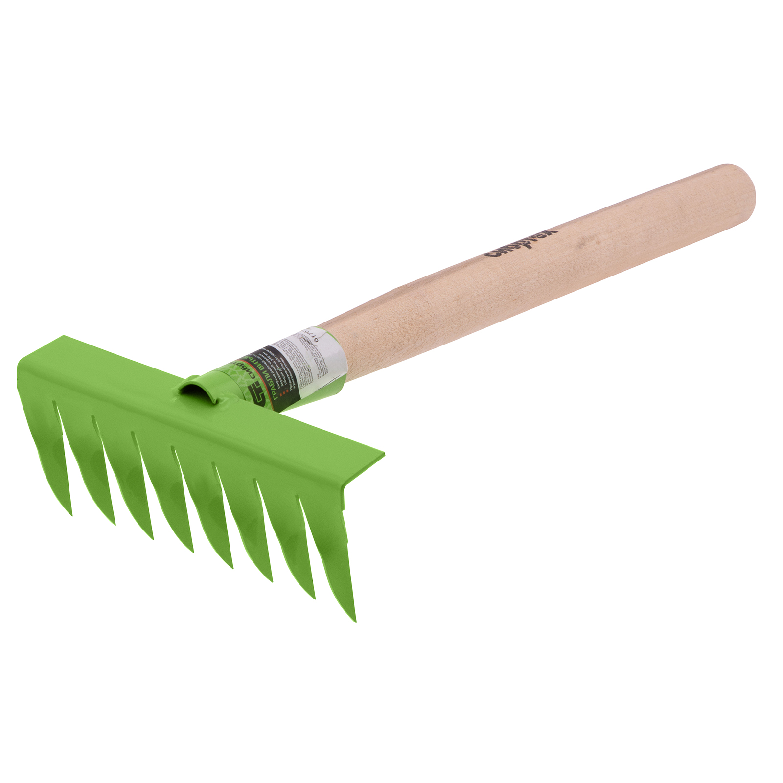 Грабли витые 8-зубые, 160х390 мм, стальные, деревянная рукоятка, АГРОНОМ, Россия