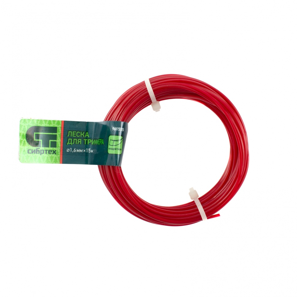 Леска для триммера квадратная, 1,6 мм х 15 м, Россия