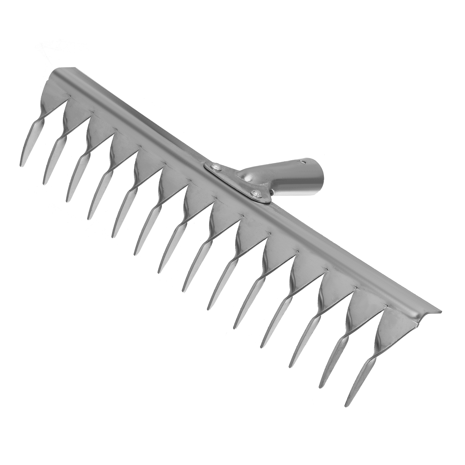 Грабли, нержавеющая сталь, 340 мм, 14 витых зубьев, без черенка, Россия