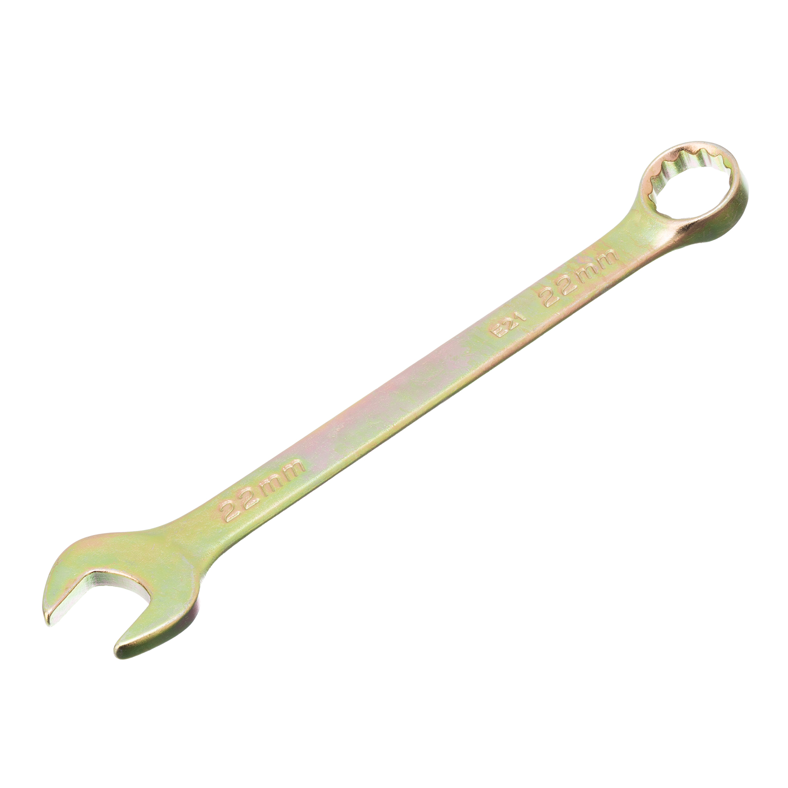 Ключ комбинированный, 22 мм, желтый цинк