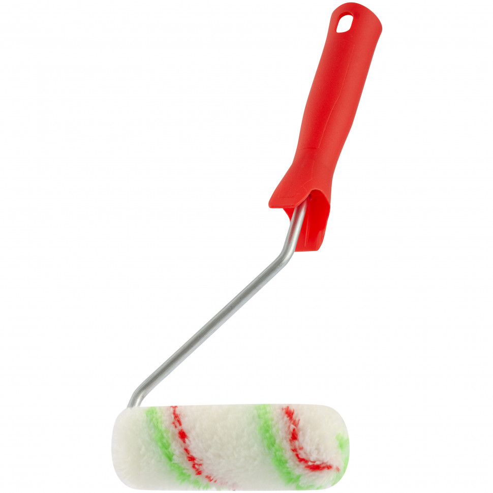 Мини-валик в сборе 'Эмали',110мм,ворс 12мм,D 16 мм,D ручки 6 мм,полиамид,полиакрил