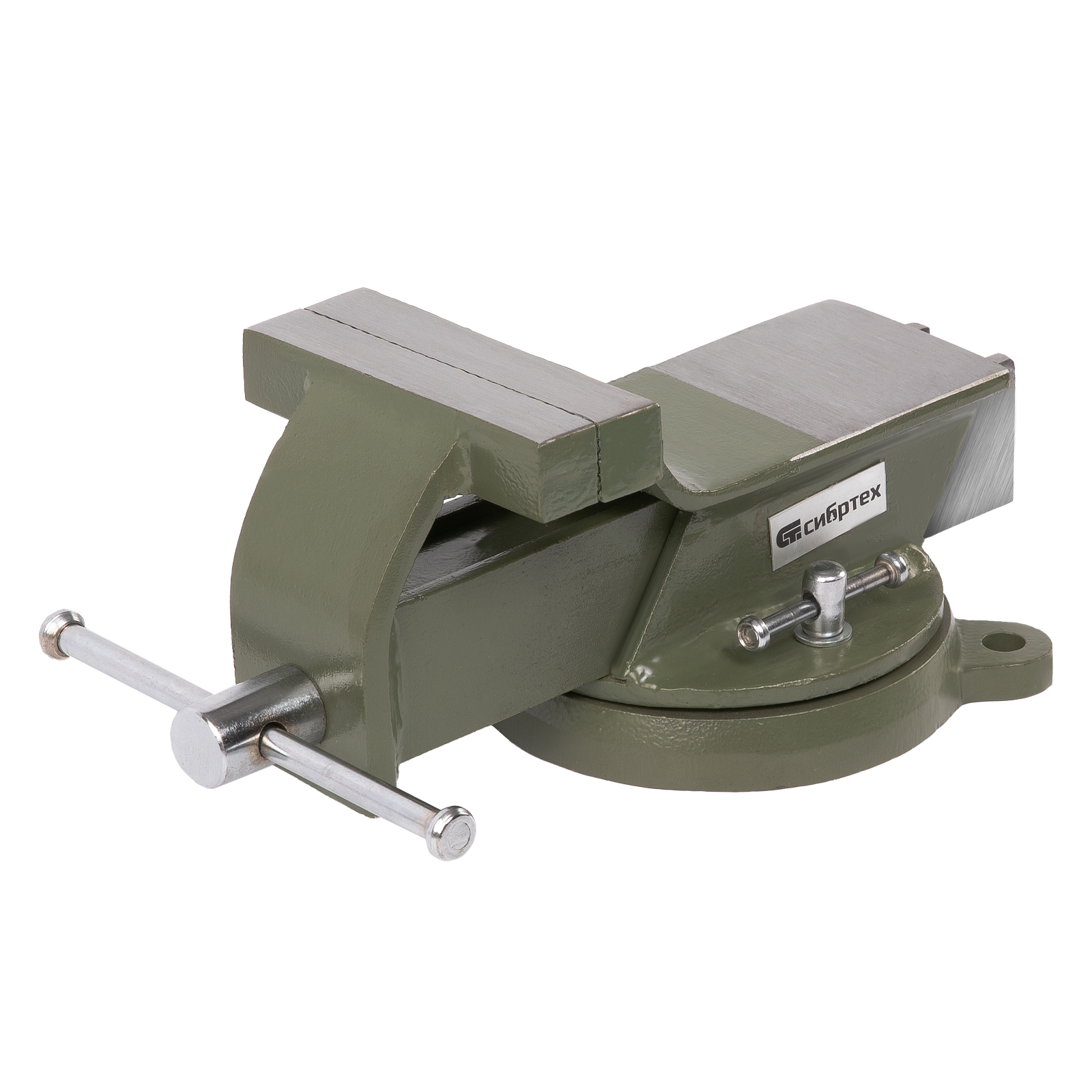 Тиски слесарные, 100 мм, стальные, поворотные