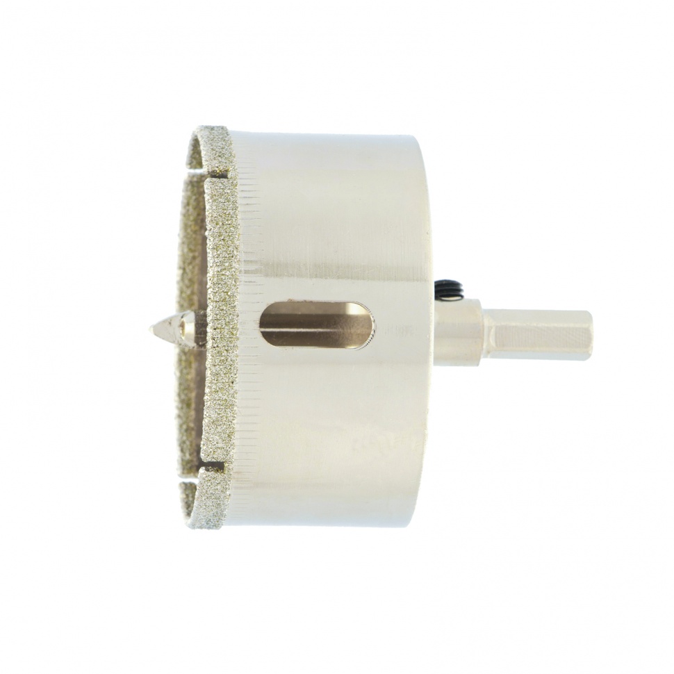 Сверло по керамической плитке и стеклу, 55 х 55 мм, 6 гр.хв-к, с центр. сверлом