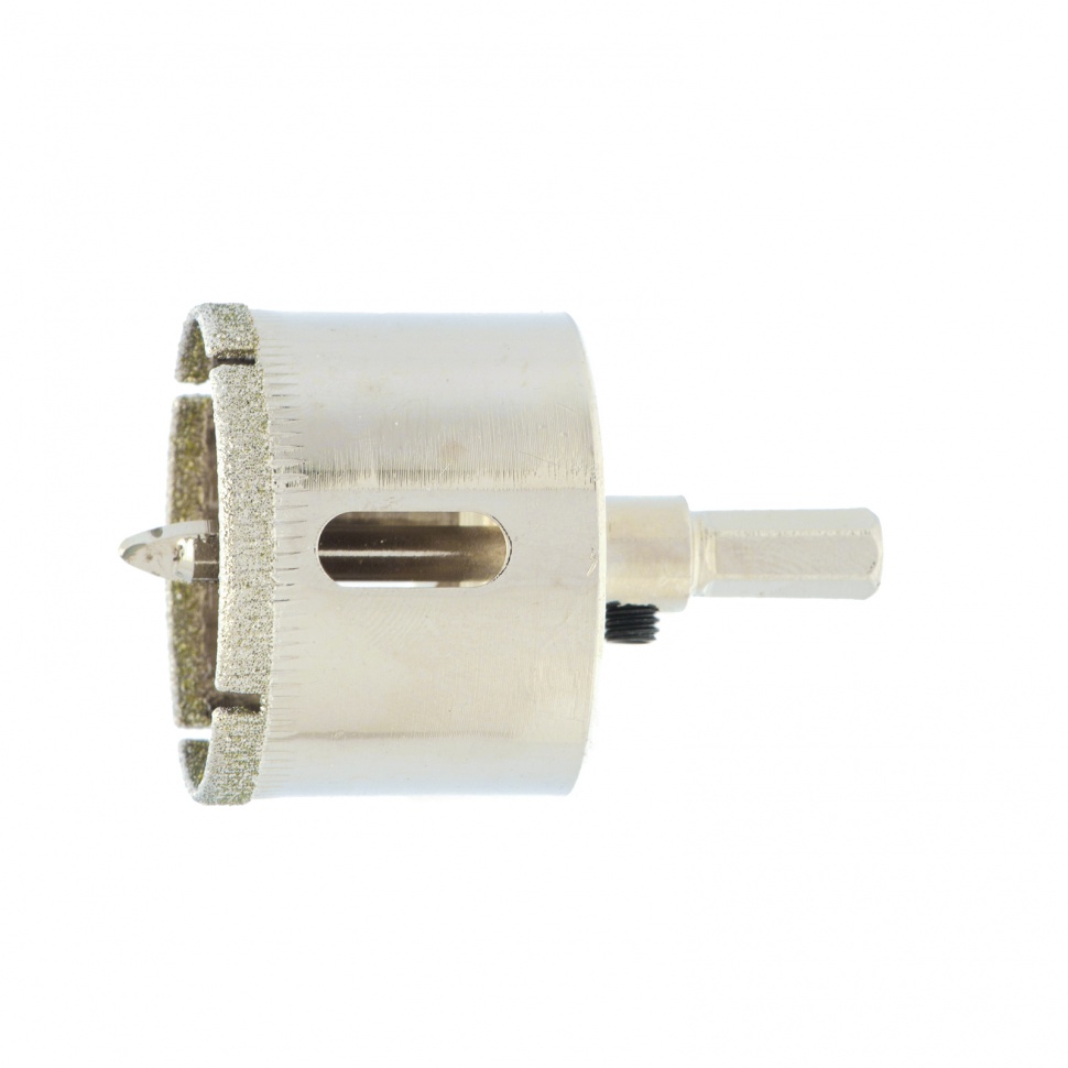 Сверло по керамической плитке и стеклу, 40 х 55 мм, 6 гр.хв-к, с центр. сверлом