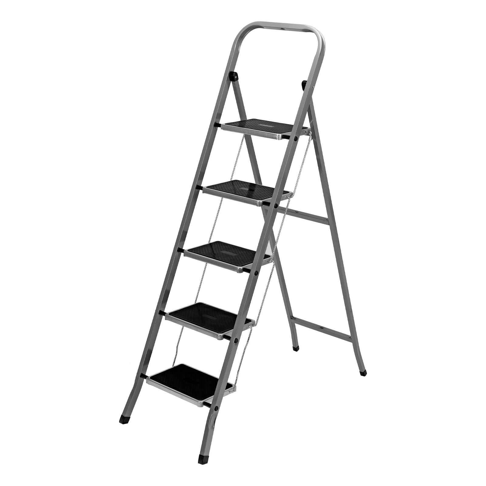 Стремянка стальная 5 ступеней, с полимерным покрытием, Россия