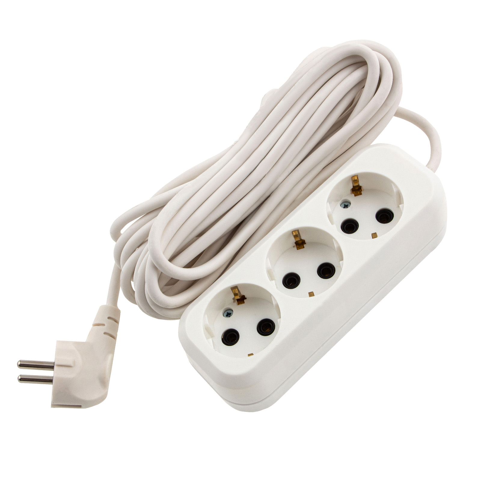 Удлинитель бытовой тип УХз-10, с заземлением, 7м, 3 розетки, 10А