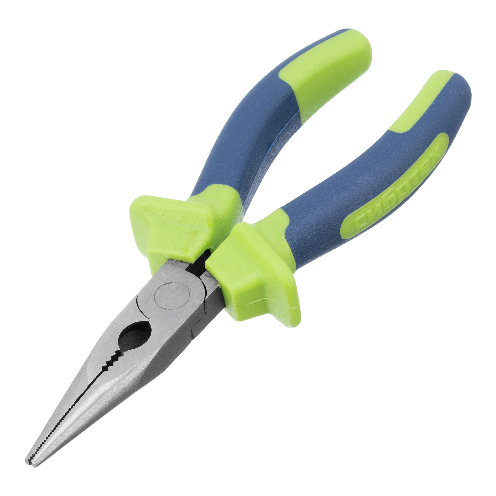 Длинногубцы прямые,160 мм, двухкомпонентные рукоятки